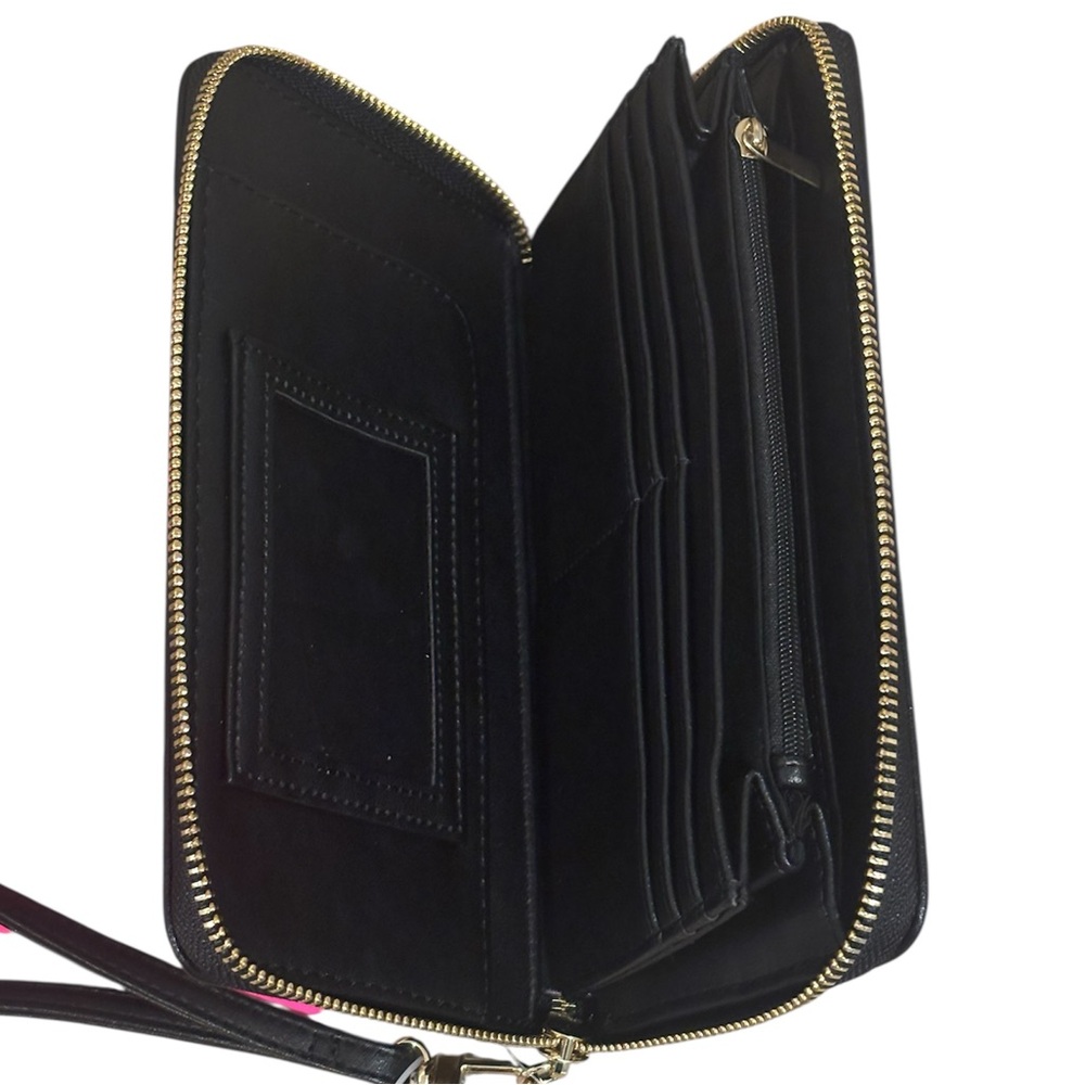 Betsey Johnson Black Cherry Embroidered Wristlet - Picture 4 of 4